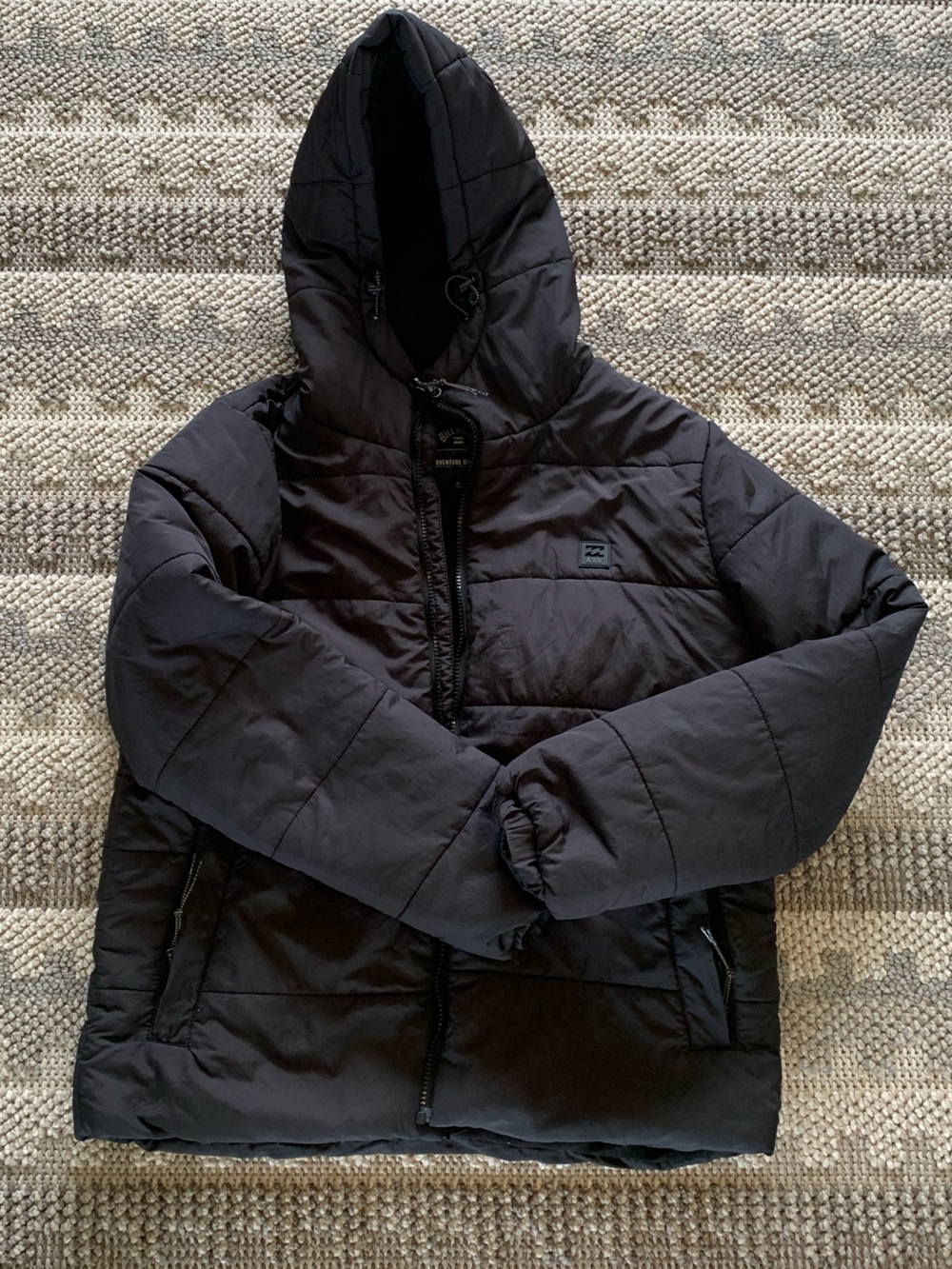Billabong Black Hooded Puffer Jacket